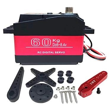 Imagem de SIMBAE Servo Digital 60KG Digital Servo Metal Gear Servo Grande Torque Impermeável 180° Substituição para 1/5 Redcat HPI Baja 5B SS RC Servo Compatível com Carro SAVOX-0236