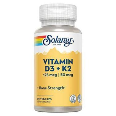 Imagem de Solaray Vitamina D3 + K2 Suporte Imunológico 125Mcg - 60 Cápsulas