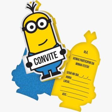 Imagem de Convite Festa Minions- Pacote Com 8 Unidades - Festcolor