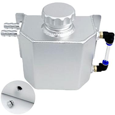 Imagem de Reservatório universal de tanque de expansão de transbordamento do radiador de alumínio 1L (prata)