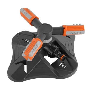 Imagem de CIADAZ Aspersor de gramado, aspersor de jardim atualizado, sistema de aspersão de água de grama com rotação automática de 360 graus, aspersor de mangueira de jardim para quintal, bicos de pulverização