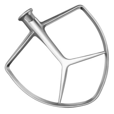 Imagem de LETOMS Batedeira plana para batedeiras KitchenAid de 7 QT, acessórios de pá de aço inoxidável para mixer KitchenAid, lavável na lava-louças