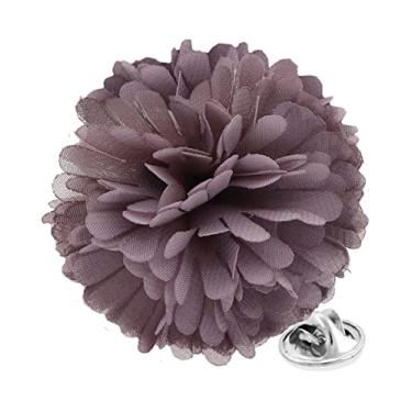 Imagem de Vittorio Vico Alfinete de lapela de flor de cravo formal masculino premium - Boutonniere para homens, broche, 2.5" (6.36CM), Poliéster, Não aplicável