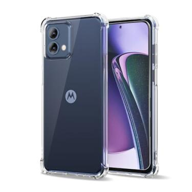 Imagem de Svanove Capa para Motorola Moto G Stylus 5G 2023 transparente, capa protetora de silicone para mulheres, feminina, bonita, simples, fina, macia, flexível, TPU à prova de choque, transparente