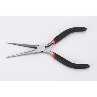 Imagem de FLZOSPER Mini alicate de nariz agulha, 11,4 cm CR-V multifunções precisão fio corte desencapador ferramenta de fabricação de joias manual para contas cortador lateral