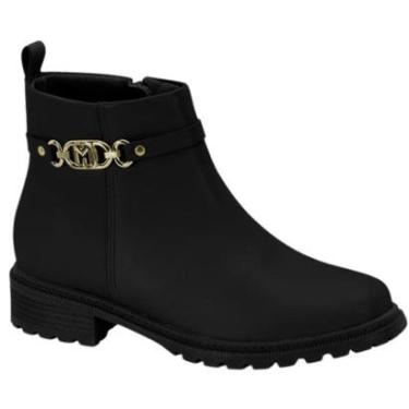 Imagem de Bota Feminino Cano Curto Modare Fivela Ouro Salto Baixo 7074.109.23580-Feminino