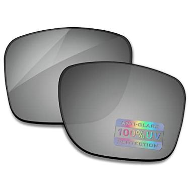 Imagem de Bowyer Lentes de reposição polarizadas para óculos de sol Oakley Gauge 8 L 62 mm - Espelho de titânio