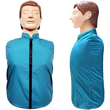 Imagem de Manequim treino RCP com simulador ressuscitação cardiopulmonar, manequins ressuscitação, manequim treino profissional para adultos, manequim treino primeiros socorros RCP corpo complet