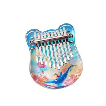 Imagem de Piano De Polegar Kalimba Kalimba 10 Teclas Profissional Polegar Piano Acrílico Kalimba Piano Instrumento Musical(Blue)