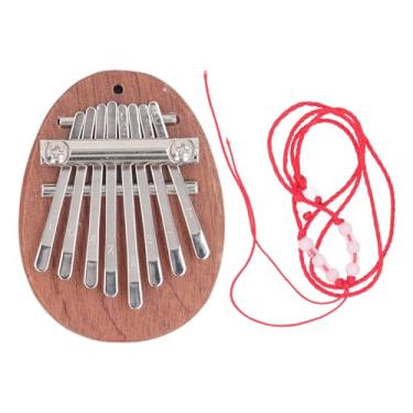 Imagem de Piano de Polegar Portátil Com 8 Teclas, Madeira de Mogno Sólido, Mini Instrumento Musical de Dedo Kalimba para Iniciantes