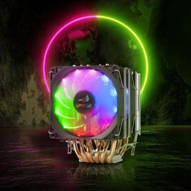 Imagem de Cooler Para Processador Duplo INTEL/AMD Dissipador Cobre LED GMRGB
