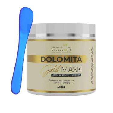 Imagem de Máscara Facial Dolomita Gold Mask 400g Eccos - Clareadora, Rejuvenesce