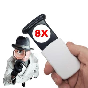 Imagem de Lupa Portátil Ampliação Lente 8x Com Luz LED Para Leitura Idosos Labor