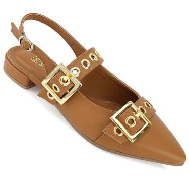 Imagem de Sapatilha Santinelli 1558--011-242 Feminina, Camel, 37