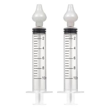 Imagem de Kit 2 Seringas Lavagem Higienização Nasal Bico Silicone Buba