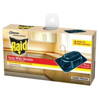 Imagem de Inseticida Isca Raid Mata Baratas 6 Unidades de 2,6g cada