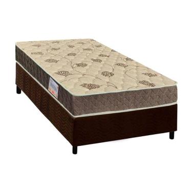 Imagem de  Cama Box Solteiro: Colchão Espuma Orthoflex D33/EP Anatômico Matera + Base CRC Suede Brown(88x188)