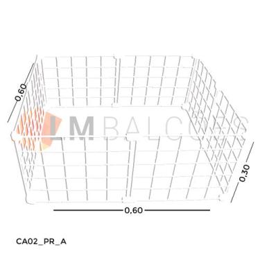 Imagem de Cercadinho Aramado Branco Para Pet - 0,60 X 0,60 X 0,30m - LM Balcoes