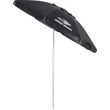 Imagem de Guarda-Sol Articulado Mormaii 2,00m em Bagum e Alumínio Preto Bel, 2,0