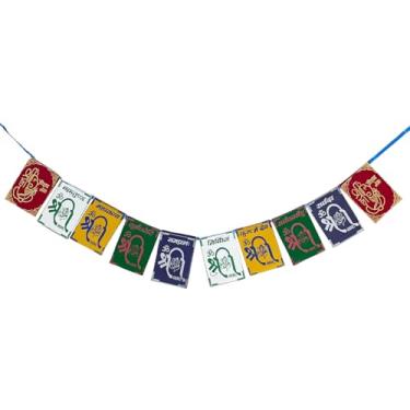 Imagem de Shoppersduniya Om Shree Ganeshaya Bandeira Namaha para acessórios de decoração de bicicleta carro casa escritório decoração de parede pequena - multicolorido 73,7 cm