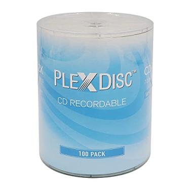 Imagem de PlexDisc Cd-R 700Mb 52X Branco Inkjet Hub Mídia Gravável para Impressão - 100Pk (Sem Contêiner) Ffb 631-217-Bx, 100 Discos