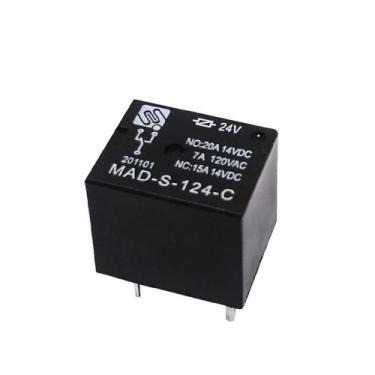 Imagem de Kit Relé Miniatura MAD-S-124-C 7a/120Vca - 5 Terminais - 1 Contato Rev