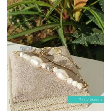 Imagem de Pulseira Feminina Pérola Natural Semi-joia - Vivacità