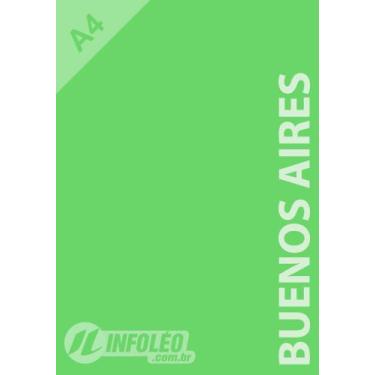 Imagem de Papel Color Plus A4 180 gramas Buenos Aires (Verde Claro), 50 Folhas