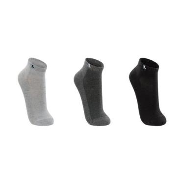 Imagem de Meia Lupo Kit 6 Pares Cano Baixo Soquete Unissex Original, Preto, Cinz