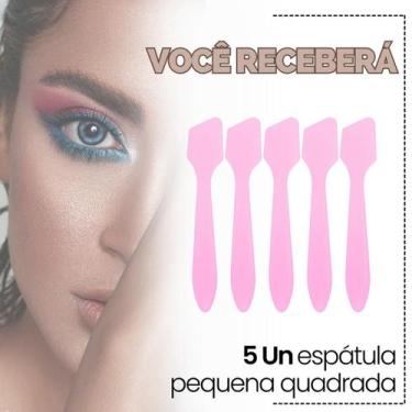 Imagem de Kit Placa E Espátula Aço Inox Plástica Para Maquiagem - Escolha Seu Ki