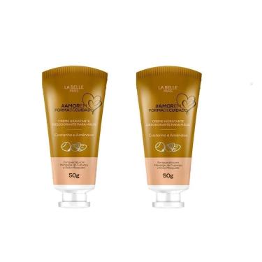 Imagem de Creme Hidratante para Mãos Castanha-amêndoa 50g La belle kit