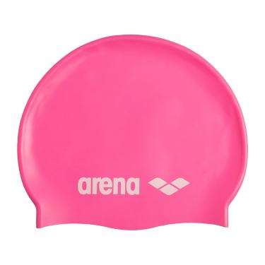 Imagem de arena Touca De Natação Clássica Unissex De Silicone Macio Para Mulheres E Homens, Chapéu De Natação De Cabelo Longo Antiderrapante Confortável Para Treinamento Intensivo E Corrida, Rosa Brilhante