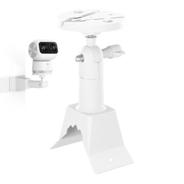 Imagem de Suporte ajustável compatível com câmera interna de segurança Eufy S350, suporte de canto ajustável de 360 graus para câmera interna Eufy S350, 1 pacote