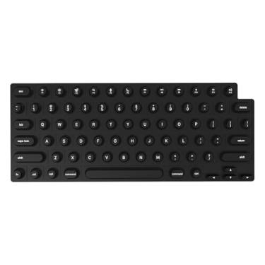 Imagem de Protetor de teclado para arte de unhas, capa de teclado elevada de silicone para MacBook Pro (preto)