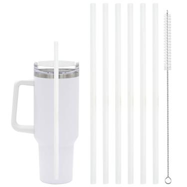 Imagem de CXLL 6 Palhinhas de substituição para Stanley Adventure Quencher copo de 1,134 g 850 g, canudos com escova de limpeza para acessórios Stanley