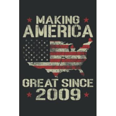 Imagem de Making America Great Since 2009 Vintage Gifts 11Th Birthday Art: DOG JOURNAL - 6" x 9", 100 Pages: Wide Ruled Paper Notebook Journal | Pretty Wide ... for Home School College for Writing Notes.