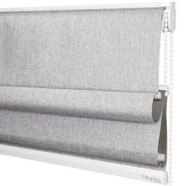 Imagem de Cortina Persiana Romana Blackout (Linho Cinza)