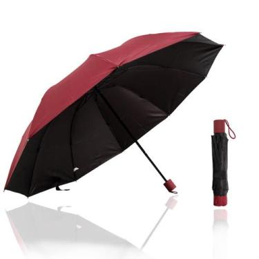 Imagem de Guarda Chuva Grande Reforçado Cabe Na Bolsa Colorido Liso Sombrinha Co