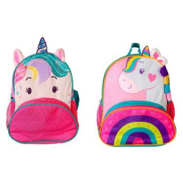 Imagem de Mochila Escolar Infantil Com Alça Unicórnio Sortida - Clio
