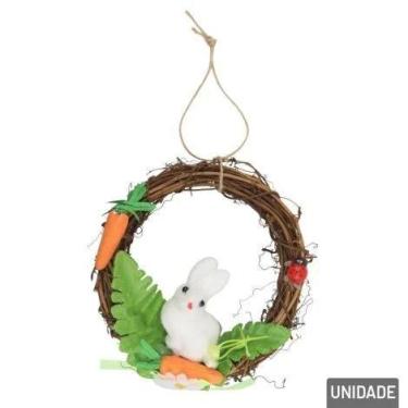 Imagem de Enfeite de Páscoa Guirlanda Coelho e Cenoura - Tings