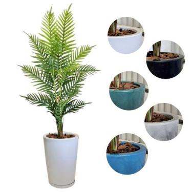 Imagem de Planta Artificial Palmeira Areca Realista com Vaso Completo - Flor Imp