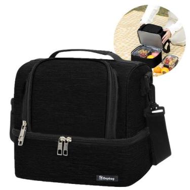 Imagem de Bolsa Térmica Trabalho Dia Dia Escola Faculdade Casual Marmita Alça La