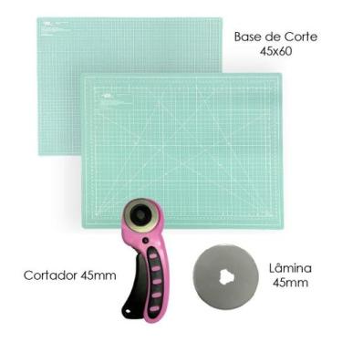 Imagem de Base De Corte Para Patchwork Artesanato Placa Mesa 60x45 Cortador Circ