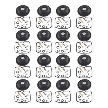Imagem de Kit de reparo de carburador de motocicleta para GPZ400R ZX400 GPZ400 GPZ ZX 400 R com junta de agulha flutuante peças de diafragma de parafuso de ar (4 conjuntos)