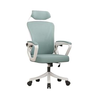 Imagem de Cadeira de Escritório Cadeira ergonômica com proteção lombar, cadeira de escritório em casa, confortável, encosto alto, quarto, cadeira de jogos, rolagem, giratória, escritório Cadeira Gamer(Green)