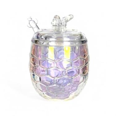 Imagem de Porta Mel Bee Transparente De Vidro Com Colher Meleira 230ml - Hauskra