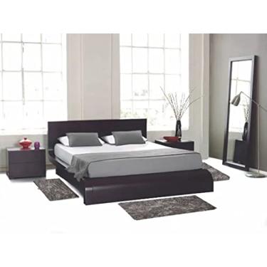 Imagem de Tapete Para Quarto Kit 3 Peças Pelo Macio Beira De Cama antiderrapante (Cinza Marrom)