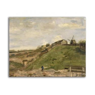 Imagem de "The hill of Montmartre with stone quarry" por van Gogh Famous Paintings Print on Canvas van Gogh Reproduções de pintura a óleo Arte de parede em tela para sala de estar 30 x 39 cm sem moldura