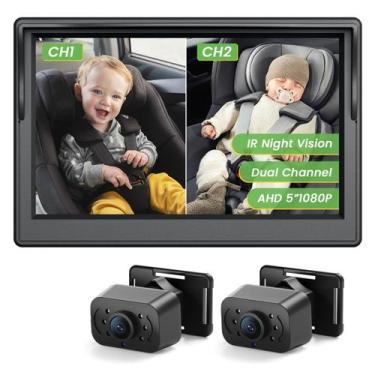 Imagem de Monitor de câmera de carro IPOZITO para 2 crianças com tela HD 1080P d