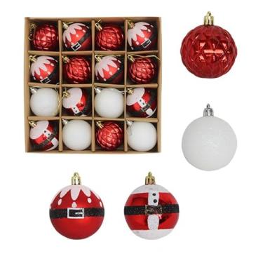 Imagem de Decorazioni dell'albero di Natale, 16 PZ Set di ornamenti Della sfera di Natale, Degli ornamenti di Natale Balls Shatterproof Hanging Ornaments Kit (Estilo - 5)